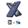 MARSİLYAN™- iPhone 15 Pro Max Kılıf Atlas Form - Siyah 3D Antistatik Seramik Nano Ekran Koruyucu + PVD Metal Kamera Lens - GS