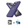 MARSİLYAN™- iPhone 15 Pro Max Kılıf Atlas Form - Siyah 3D Antistatik Seramik Nano Ekran Koruyucu + PVD Metal Kamera Lens - GS