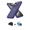 MARSİLYAN™- iPhone 15 Pro Max Kılıf Atlas Form - Siyah 3D Antistatik Seramik Nano Ekran Koruyucu + Raze Metal Kamera Lens - SH
