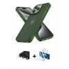 MARSİLYAN™- iPhone 15 Pro Max Kılıf Atlas Form - Siyah 3D Antistatik Seramik Nano Ekran Koruyucu + Raze Metal Kamera Lens - SH