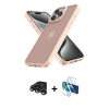 MARSİLYAN™- iPhone 15 Pro Max Kılıf Atlas Form - Siyah 3D Antistatik Seramik Nano Ekran Koruyucu + Titanyum Gri Raze Metal Kamera Lens