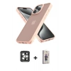 MARSİLYAN™- iPhone 15 Pro Max Kılıf Atlas Form - Siyah Bilvis 3D Cam Ekran Koruyucu + PVD Metal Kamera Lens - GI