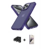 MARSİLYAN™- iPhone 15 Pro Max Kılıf Atlas Form - Siyah Bilvis 3D Mat Cam Ekran Koruyucu + Raze Metal Kamera Lens - TMGI