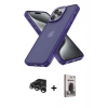 MARSİLYAN™- iPhone 15 Pro Max Kılıf Atlas Form - Siyah Bilvis Hayalet Cam Ekran Koruyucu + Raze Metal Kamera Lens - GS