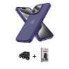MARSİLYAN™- iPhone 15 Pro Max Kılıf Atlas Form - Siyah Bilvis Hayalet Cam Ekran Koruyucu + Raze Metal Kamera Lens - TMGI