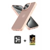 MARSİLYAN™- iPhone 15 Pro Max Kılıf Atlas Form - Siyah Buffer Cam Ekran Koruyucu + PVD Metal Kamera Lens - GI