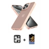 MARSİLYAN™- iPhone 15 Pro Max Kılıf Atlas Form - Siyah Buffer Hayalet Cam Ekran Koruyucu + PVD Metal Kamera Lens - GS