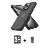 MARSİLYAN™- iPhone 15 Pro Max Kılıf Atlas Form - Siyah Joko Magic 5D Hayalet Cam + PVD Metal Kamera Lens - LT