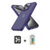 MARSİLYAN™- iPhone 15 Pro Max Kılıf Atlas Form - Siyah Polymer Nano Ekran Koruyucu + PVD Metal Kamera Lens - GI