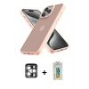 MARSİLYAN™- iPhone 15 Pro Max Kılıf Atlas Form - Siyah Polymer Nano Ekran Koruyucu + PVD Metal Kamera Lens - GS
