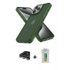 MARSİLYAN™- iPhone 15 Pro Max Kılıf Atlas Form - Siyah Polymer Nano Ekran Koruyucu + Raze Metal Kamera Lens - GS
