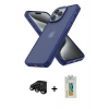 MARSİLYAN™- iPhone 15 Pro Max Kılıf Atlas Form - Siyah Polymer Nano Ekran Koruyucu + Raze Metal Kamera Lens - SH