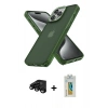 MARSİLYAN™- iPhone 15 Pro Max Kılıf Atlas Form - Siyah Polymer Nano Ekran Koruyucu + Raze Metal Kamera Lens - SH
