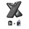 MARSİLYAN™- iPhone 15 Pro Max Kılıf Atlas Form - Siyah Vanessa Magic Cam + PVD Metal Kamera Lens - TU