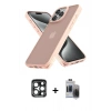 MARSİLYAN™- iPhone 15 Pro Max Kılıf Atlas Form - Siyah Vanessa Magic Hayalet Cam + PVD Metal Kamera Lens - LT