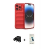 MARSİLYAN™- iPhone 15 Pro Max Kılıf Atlas Koleksiyonu - Şeffaf Pasifik Cam Ekran Koruyucu + Raze Metal Kamera Lens - SH