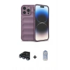 MARSİLYAN™- iPhone 15 Pro Max Kılıf Atlas Koleksiyonu - Siyah Joko Magic 5D Cam + Raze Metal Kamera Lens - LT