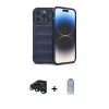 MARSİLYAN™- iPhone 15 Pro Max Kılıf Atlas Koleksiyonu - Siyah Joko Magic 5D Cam + Raze Metal Kamera Lens - LT