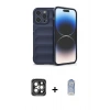MARSİLYAN™- iPhone 15 Pro Max Kılıf Atlas Koleksiyonu - Siyah Joko Magic 5D Cam + PVD Metal Kamera Lens - GI