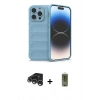 MARSİLYAN™- iPhone 15 Pro Max Kılıf Atlas Koleksiyonu - Siyah Joko Magic 5D Hayalet Cam + Raze Metal Kamera Lens - GS