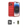 MARSİLYAN™- iPhone 15 Pro Max Kılıf Atlas Koleksiyonu - Siyah Joko Magic 5D Hayalet Cam + PVD Metal Kamera Lens - SH
