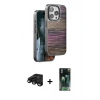 MARSİLYAN™- iPhone 15 Pro Max Kılıf Atlas Minimal Özel Seri - Şeffaf 360 Full Body Arka Koruyucu + Raze Metal Kamera Lens - SH