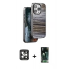 MARSİLYAN™- iPhone 15 Pro Max Kılıf Atlas Minimal Özel Seri - Siyah 360 Mat Full Body Arka Koruyucu + PVD Metal Kamera Lens - GI