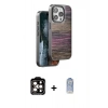 MARSİLYAN™- iPhone 15 Pro Max Kılıf Atlas Minimal Özel Seri - Siyah Joko Magic 5D Cam + PVD Metal Kamera Lens - TU