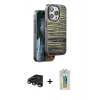 MARSİLYAN™- iPhone 15 Pro Max Kılıf Atlas Minimal Özel Seri - Siyah Polymer Nano Ekran Koruyucu + Raze Metal Kamera Lens - TMGI