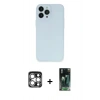 MARSİLYAN™- iPhone 15 Pro Max Kılıf Atlas Minimal Prime - Şeffaf 360 Full Body Arka Koruyucu + PVD Metal Kamera Lens - GS