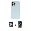 MARSİLYAN™- iPhone 15 Pro Max Kılıf Atlas Minimal Prime - Şeffaf 360 Full Body Arka Koruyucu + PVD Metal Kamera Lens - LT