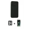 MARSİLYAN™- iPhone 15 Pro Max Kılıf Atlas Minimal Prime - Şeffaf 360 Full Body Arka Koruyucu + PVD Metal Kamera Lens - LT