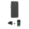 MARSİLYAN™- iPhone 15 Pro Max Kılıf Atlas Minimal Prime - Şeffaf 360 Full Body Arka Koruyucu + Raze Metal Kamera Lens - LT