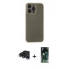 MARSİLYAN™- iPhone 15 Pro Max Kılıf Atlas Minimal Prime - Şeffaf 360 Full Body Arka Koruyucu + Raze Metal Kamera Lens - LT
