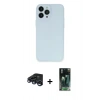 MARSİLYAN™- iPhone 15 Pro Max Kılıf Atlas Minimal Prime - Şeffaf 360 Full Body Arka Koruyucu + Raze Metal Kamera Lens - LT