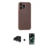 MARSİLYAN™- iPhone 15 Pro Max Kılıf Atlas Minimal Prime - Şeffaf 360 Full Body Arka Koruyucu + Raze Metal Kamera Lens - LT