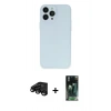 MARSİLYAN™- iPhone 15 Pro Max Kılıf Atlas Minimal Prime - Şeffaf 360 Full Body Arka Koruyucu + Raze Metal Kamera Lens - SH