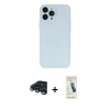 MARSİLYAN™- iPhone 15 Pro Max Kılıf Atlas Minimal Prime - Şeffaf Pasifik Cam Ekran Koruyucu + Raze Metal Kamera Lens - LT