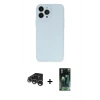 MARSİLYAN™- iPhone 15 Pro Max Kılıf Atlas Minimal Prime - Siyah 360 Mat Full Body Arka Koruyucu + Raze Metal Kamera Lens - GS