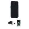 MARSİLYAN™- iPhone 15 Pro Max Kılıf Atlas Minimal Prime - Siyah 360 Mat Full Body Arka Koruyucu + Raze Metal Kamera Lens - GS