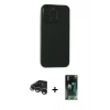 MARSİLYAN™- iPhone 15 Pro Max Kılıf Atlas Minimal Prime - Siyah 360 Mat Full Body Arka Koruyucu + Raze Metal Kamera Lens - GS