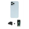 MARSİLYAN™- iPhone 15 Pro Max Kılıf Atlas Minimal Prime - Siyah 360 Mat Full Body Arka Koruyucu + Raze Metal Kamera Lens - TMGI
