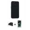 MARSİLYAN™- iPhone 15 Pro Max Kılıf Atlas Minimal Prime - Siyah 360 Mat Full Body Arka Koruyucu + Raze Metal Kamera Lens - TMGI