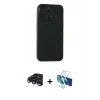 MARSİLYAN™- iPhone 15 Pro Max Kılıf Atlas Minimal Prime - Siyah 3D Antistatik Seramik Nano Ekran Koruyucu + Raze Metal Kamera Lens - LT