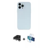 MARSİLYAN™- iPhone 15 Pro Max Kılıf Atlas Minimal Prime - Siyah 3D Antistatik Seramik Nano Ekran Koruyucu + Raze Metal Kamera Lens - GS