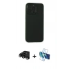 MARSİLYAN™- iPhone 15 Pro Max Kılıf Atlas Minimal Prime - Siyah 3D Antistatik Seramik Nano Ekran Koruyucu + Raze Metal Kamera Lens - SH