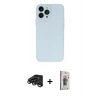 MARSİLYAN™- iPhone 15 Pro Max Kılıf Atlas Minimal Prime - Siyah Bilvis 3D Cam Ekran Koruyucu + Raze Metal Kamera Lens - TMGI