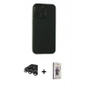 MARSİLYAN™- iPhone 15 Pro Max Kılıf Atlas Minimal Prime - Siyah Bilvis 3D Cam Ekran Koruyucu + Raze Metal Kamera Lens - GS