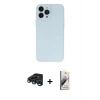 MARSİLYAN™- iPhone 15 Pro Max Kılıf Atlas Minimal Prime - Siyah Bilvis 3D Mat Cam Ekran Koruyucu + Raze Metal Kamera Lens - LT