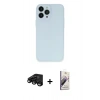 MARSİLYAN™- iPhone 15 Pro Max Kılıf Atlas Minimal Prime - Siyah Bilvis 3D Mat Cam Ekran Koruyucu + Raze Metal Kamera Lens - SH